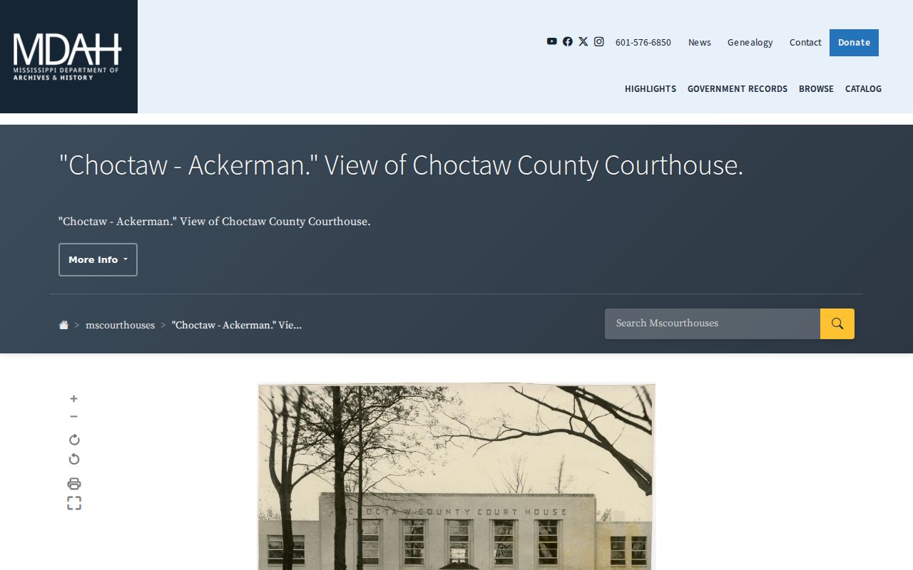 Ackerman court docket courthouse photograph record