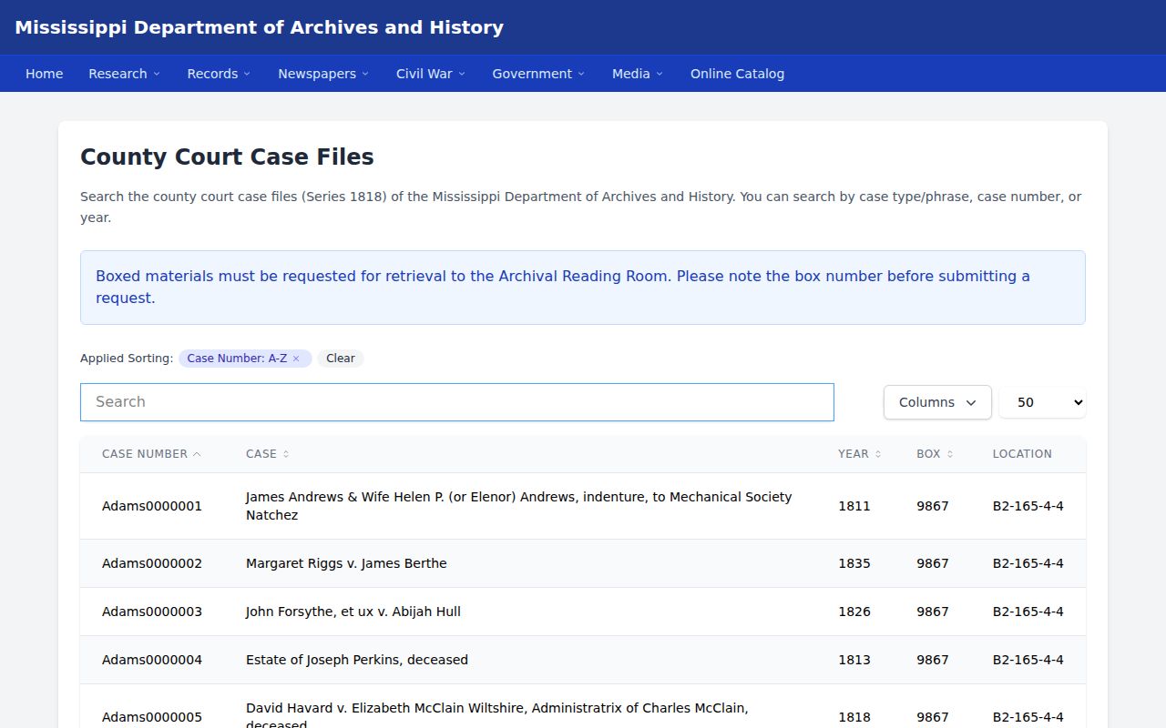 Choctaw County court records historical archive search source