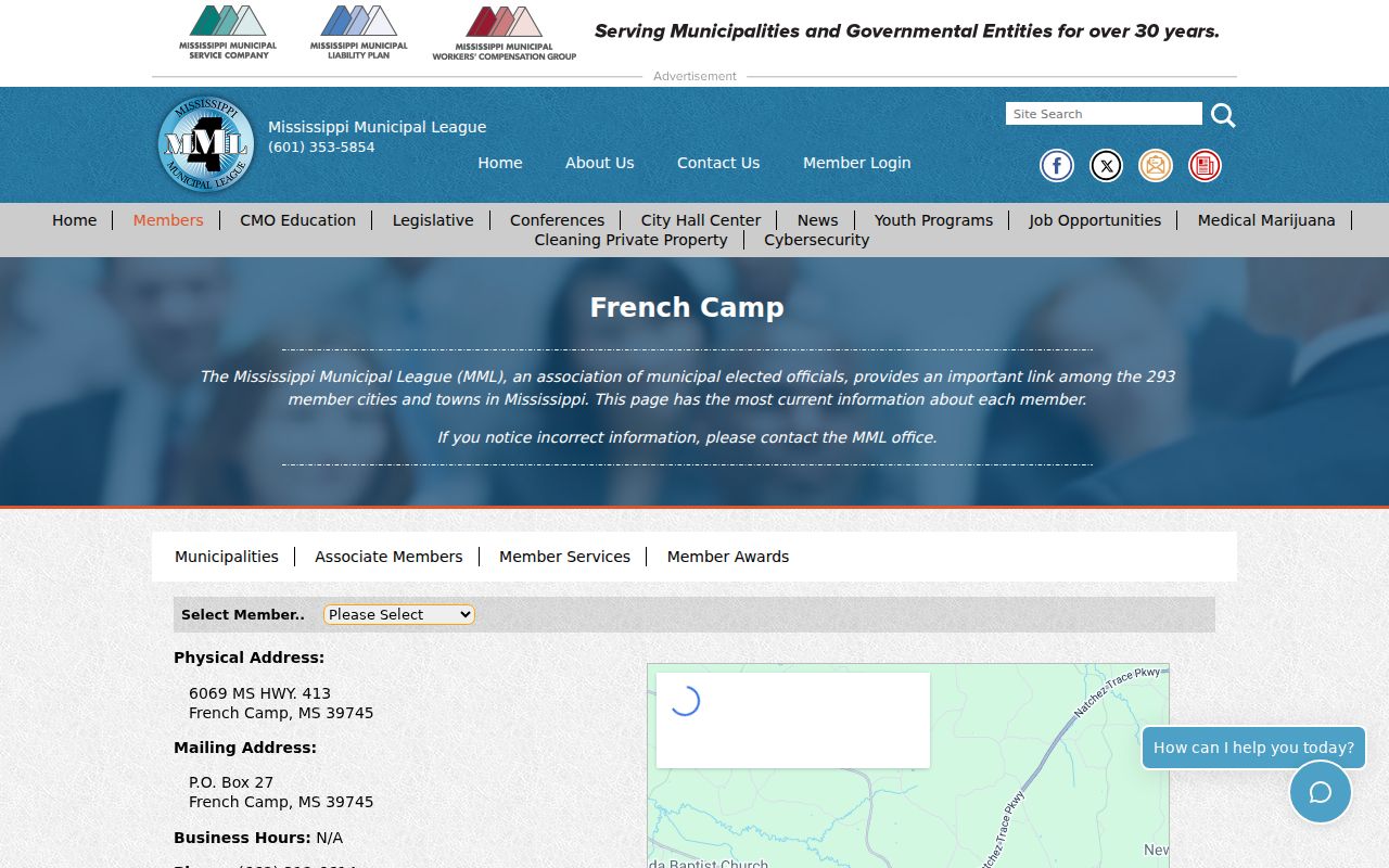 French Camp municipal court docket records directory image
